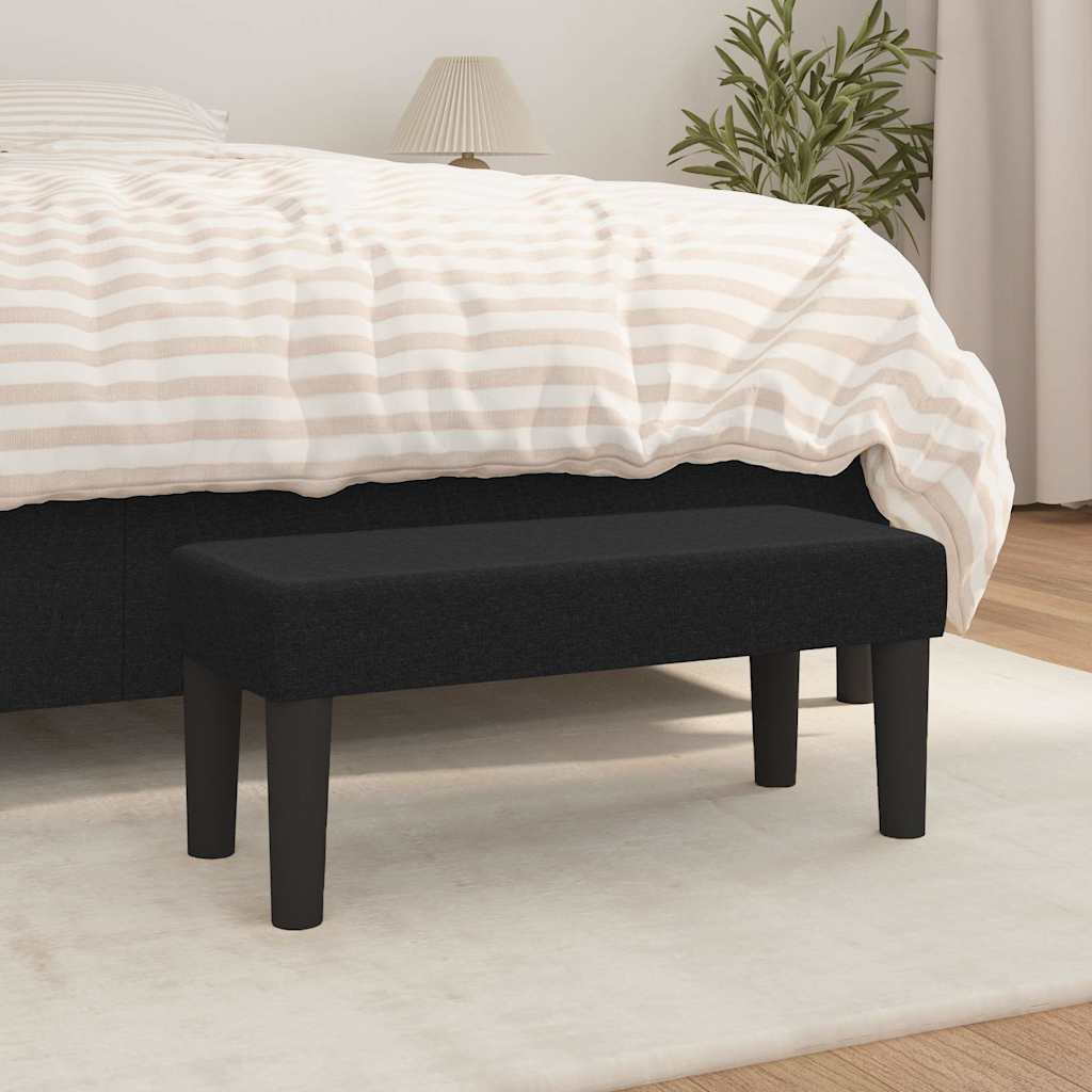 Vidaxl bankje 70x30x30 cm stof zwart