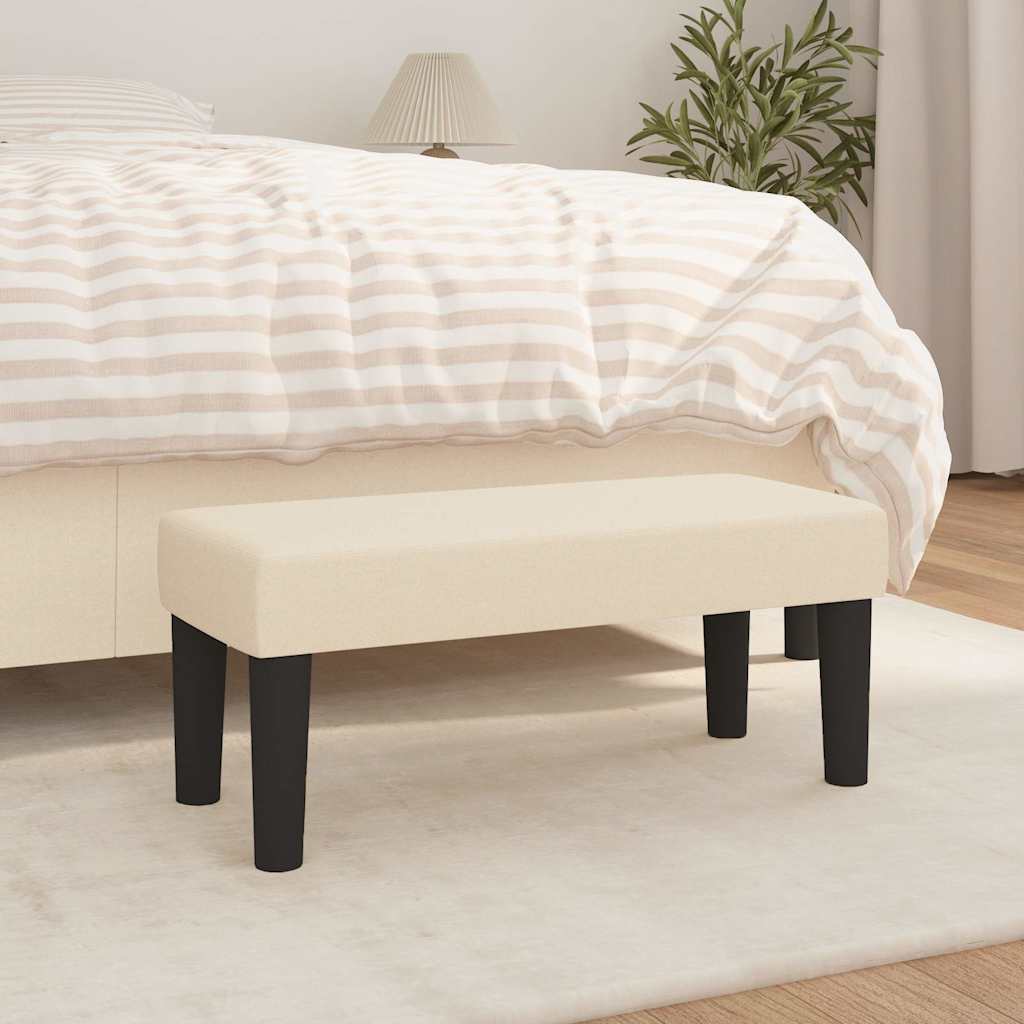 Vidaxl bankje 70x30x30 cm stof crèmekleurig