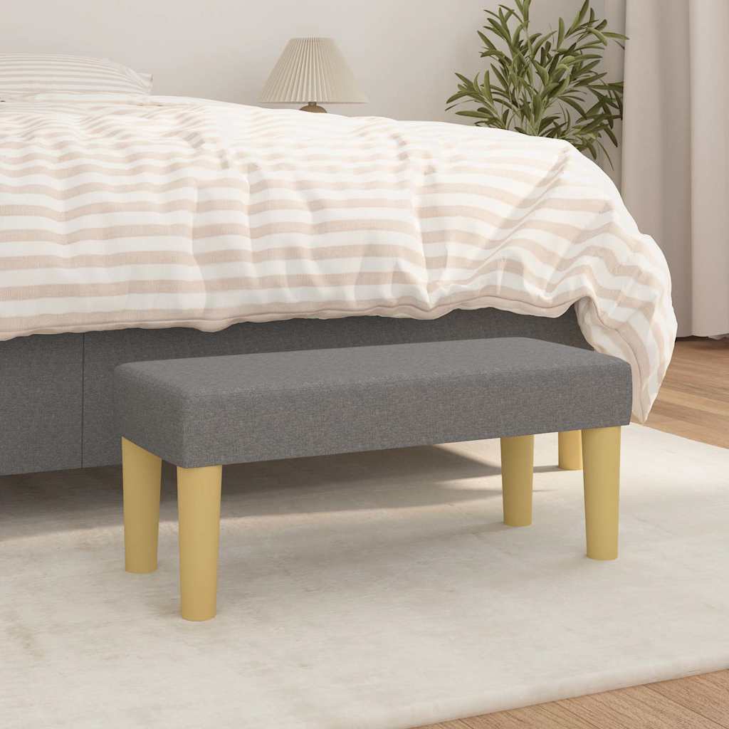 Vidaxl bankje 70x30x30 cm stof donkergrijs