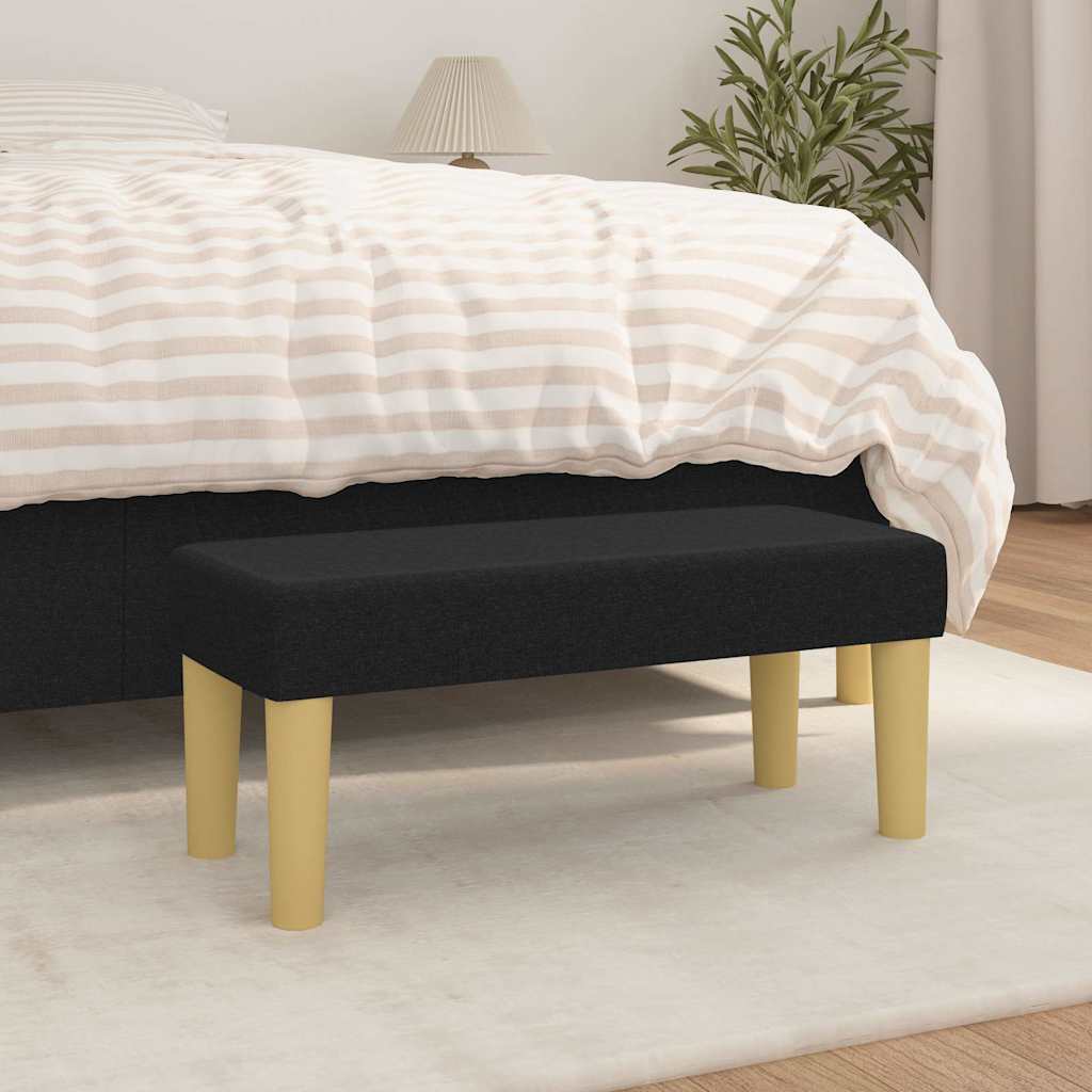 Vidaxl bankje 70x30x30 cm stof zwart