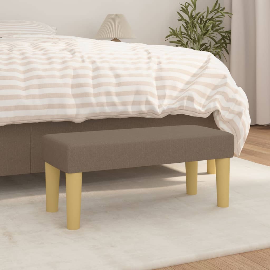 Vidaxl bankje 70x30x30 cm stof taupe