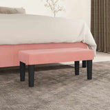 Vidaxl bankje 70x30x30 cm fluweel roze