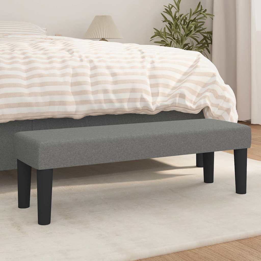 Vidaxl bankje 100x30x30 cm stof donkergrijs