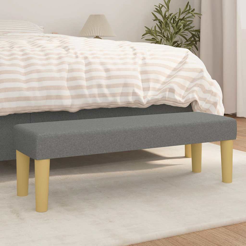 Vidaxl bankje 100x30x30 cm stof donkergrijs