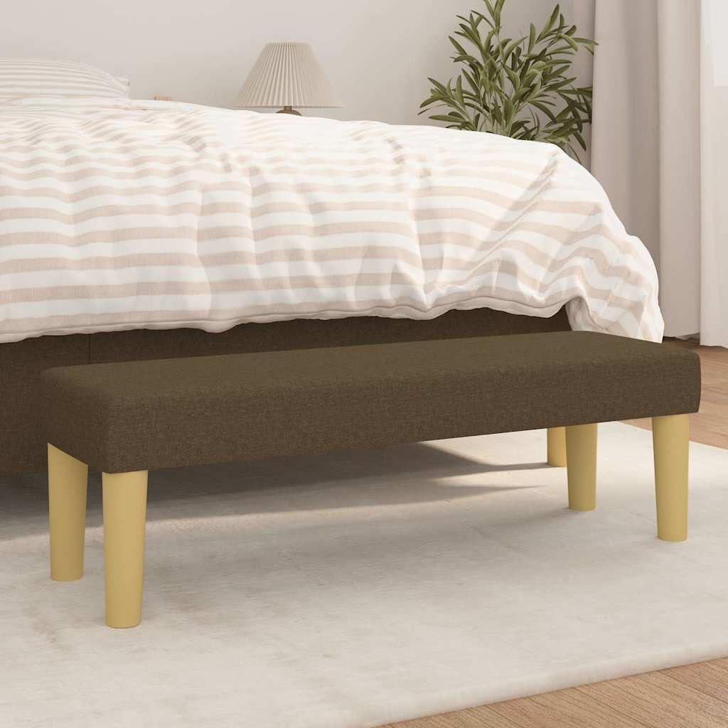 Vidaxl bankje 100x30x30 cm stof donkerbruin