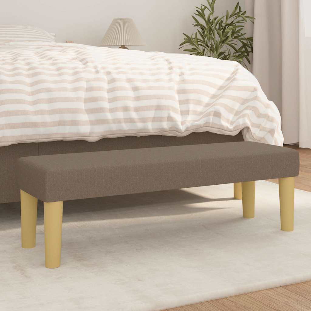 Vidaxl bankje 100x30x30 cm stof taupe