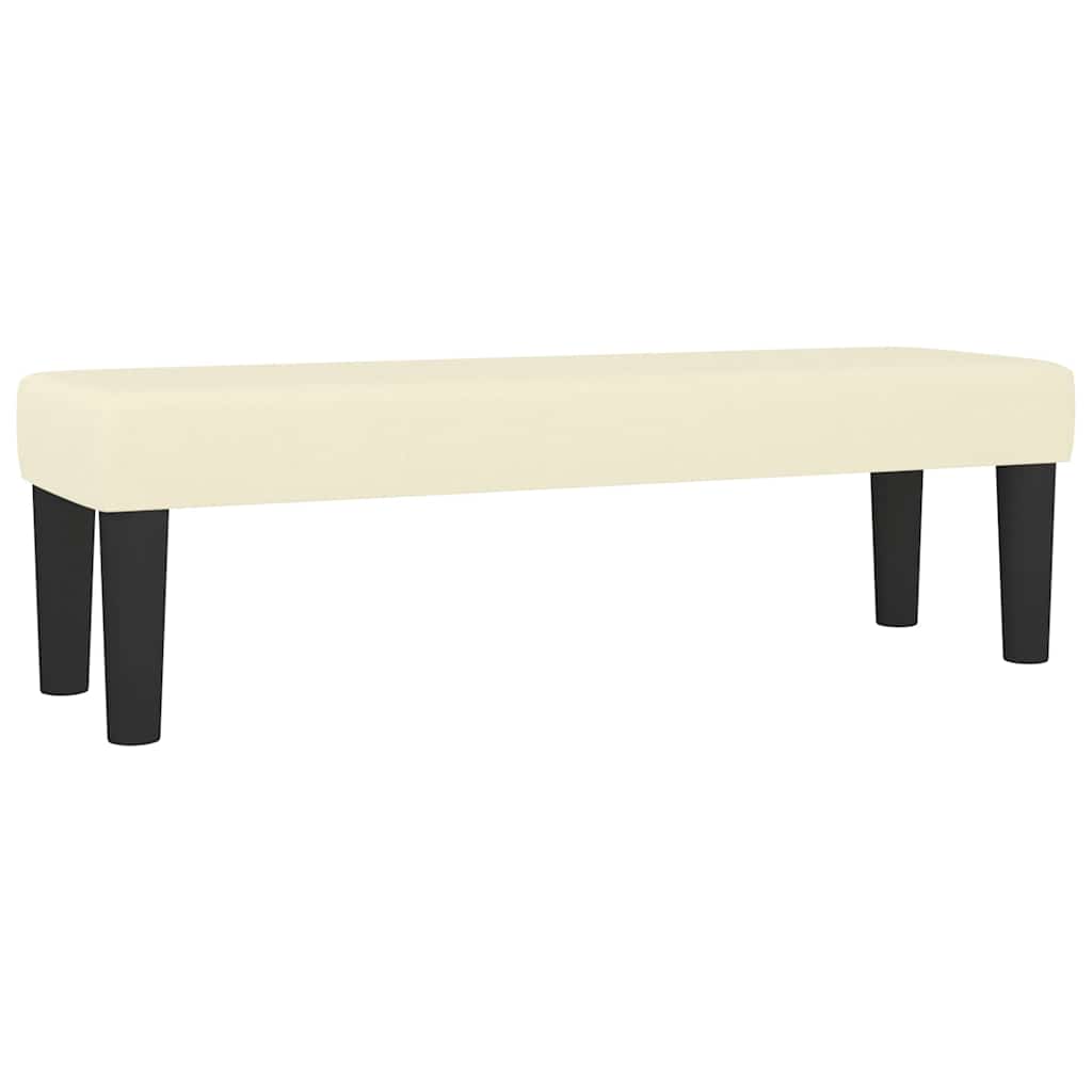 Vidaxl bankje 100x30x30 cm kunstleer crèmekleurig