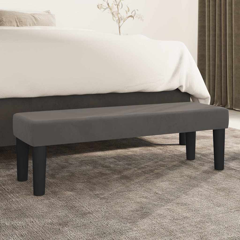 Vidaxl bankje 100x30x30 cm fluweel donkergrijs