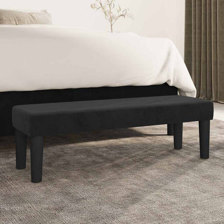 Vidaxl bankje 100x30x30 cm fluweel zwart