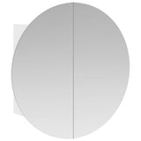 Vidaxl badkamerkast met ronde spiegel en led 47x47x17,5 cm wit