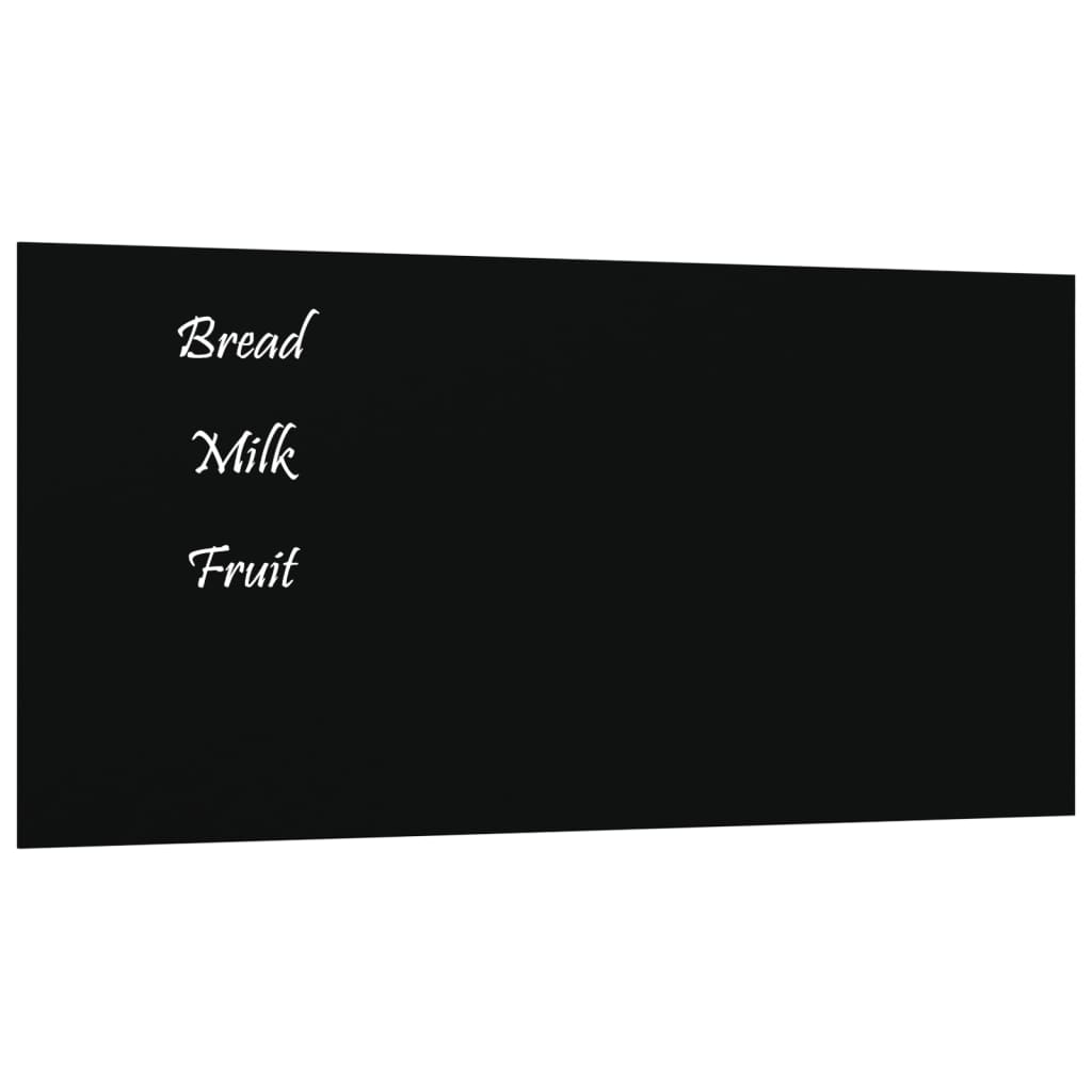 VidaXL Magnetic board for the wall 60x30 cm hardened glass black