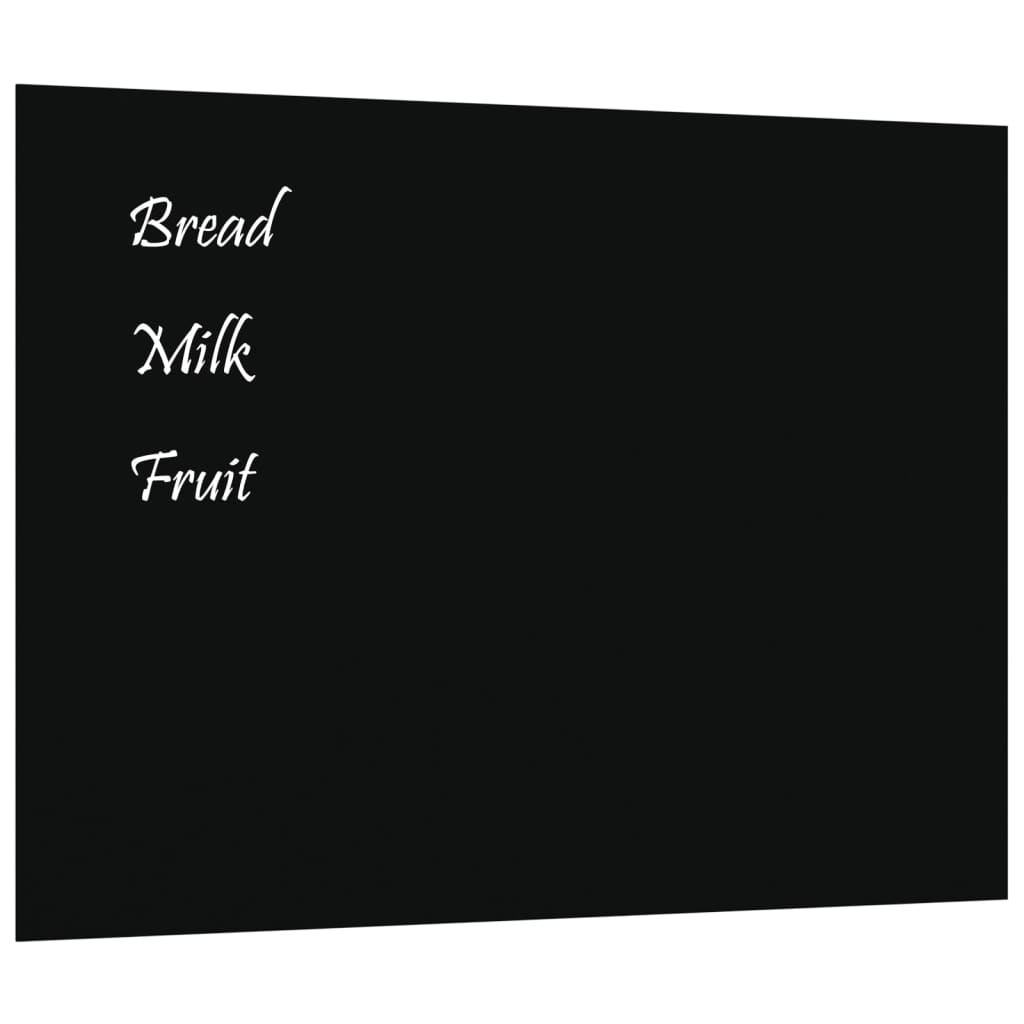 VidaXL Magnetic board Wall -mounted 80x60 cm hardened glass black