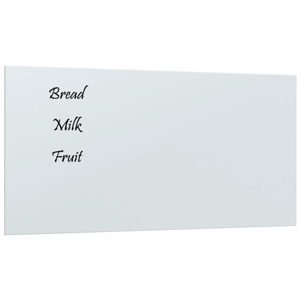 Carte magnétique vidaxl pour le mur 80x40 cm blanc en verre durci