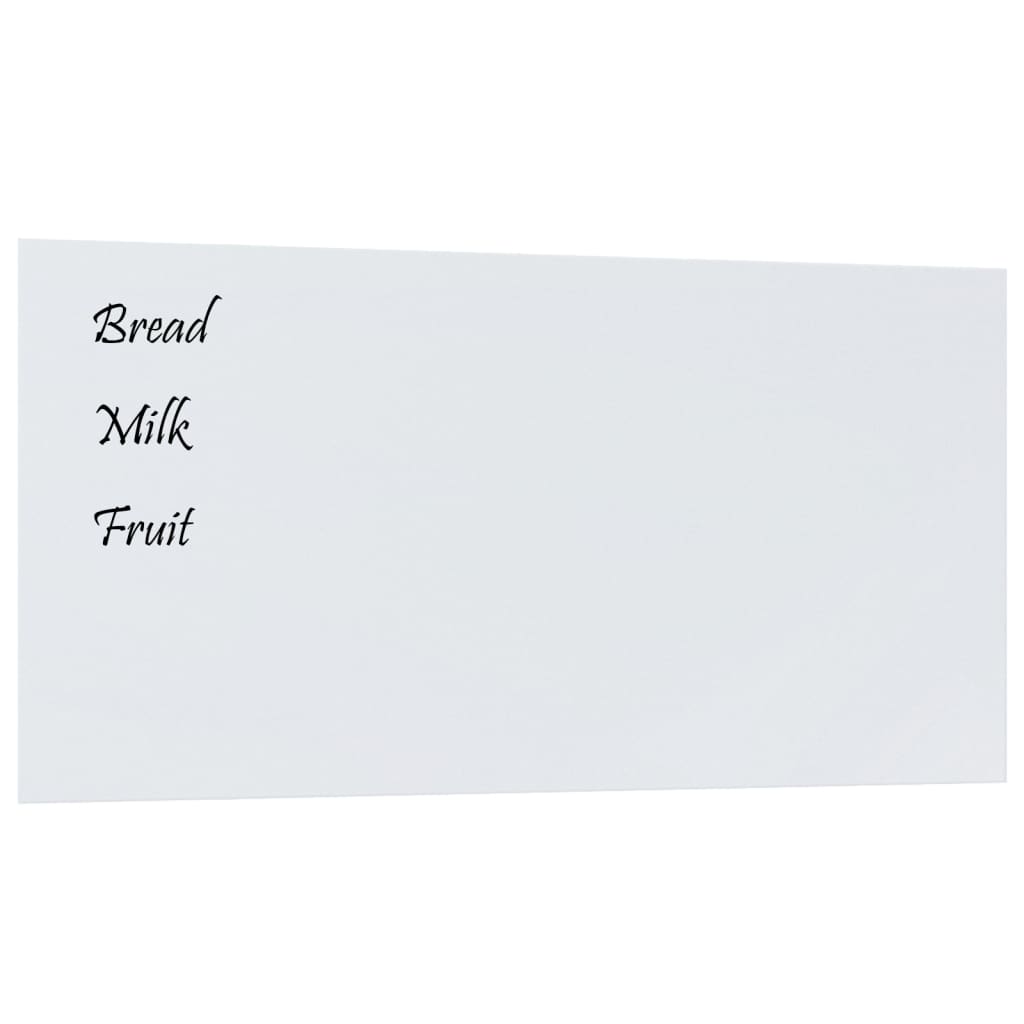 VidaXL Magnetic board for the wall 100x50 cm hardened glass white