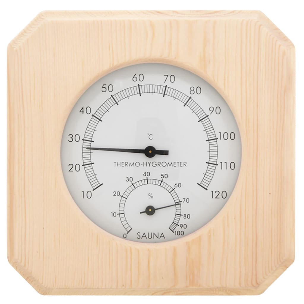 Vidaxl Saunaset 2-In1 Hygrothermograil y Hourglass Solid Pine