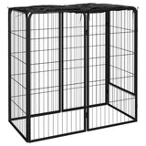 Vidaxl Dog Kennel 6 Panels 50 x 100 cm pulverlakkert stål svart