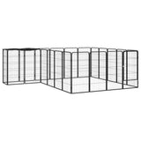 Vidaxl Dog Kennel 22 panele 50x100 cm stalowe czarne