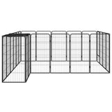 Vidaxl Dog Kennel 22 panele 50x100 cm stalowe czarne