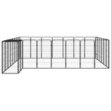 Vidaxl Dog Kennel 30 paneli 50 x 100 cm stalowa czarna