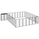 Vidaxl Dog Kennel 34 Panels 50x100 cm pulverlakkert stål svart