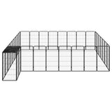 Vidaxl Dog Kennel 34 Panels 50x100 cm pulverlakkert stål svart