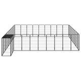 Vidaxl Dog Kennel 38 Panele 50x100 cm stalowa czarna