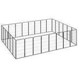 Vidaxl Dog Kennel 28 Panels 50x100 cm pulverlakkert stål svart