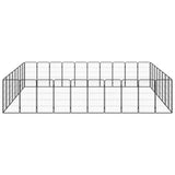 Vidaxl Dog Kennel 36 Paneler 50 x 100 cm pulverlakkert stål svart