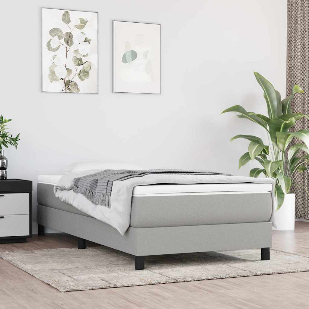 Vidaxl pocketveringmatras medium 80x200x20 cm stof lichtgrijs