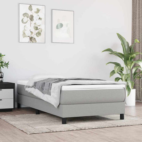 Vidaxl pocketveringmatras medium 80x200x20 cm stof lichtgrijs