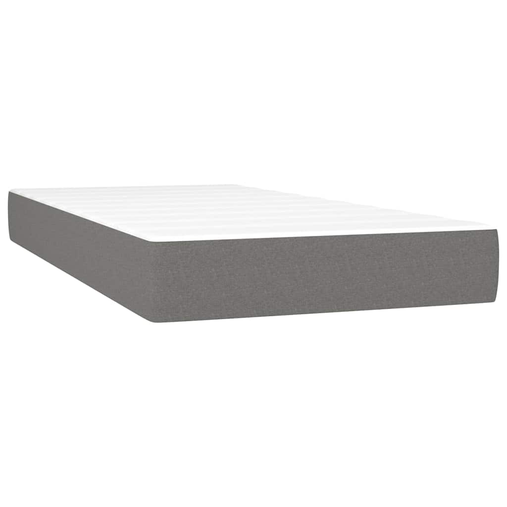 Vidaxl pocketveringmatras medium 80x200x20 cm stof donkergrijs