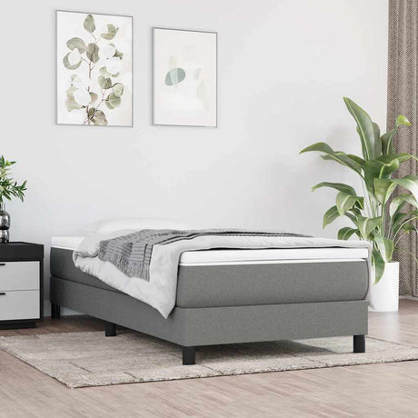 Vidaxl pocketveringmatras medium 80x200x20 cm stof donkergrijs