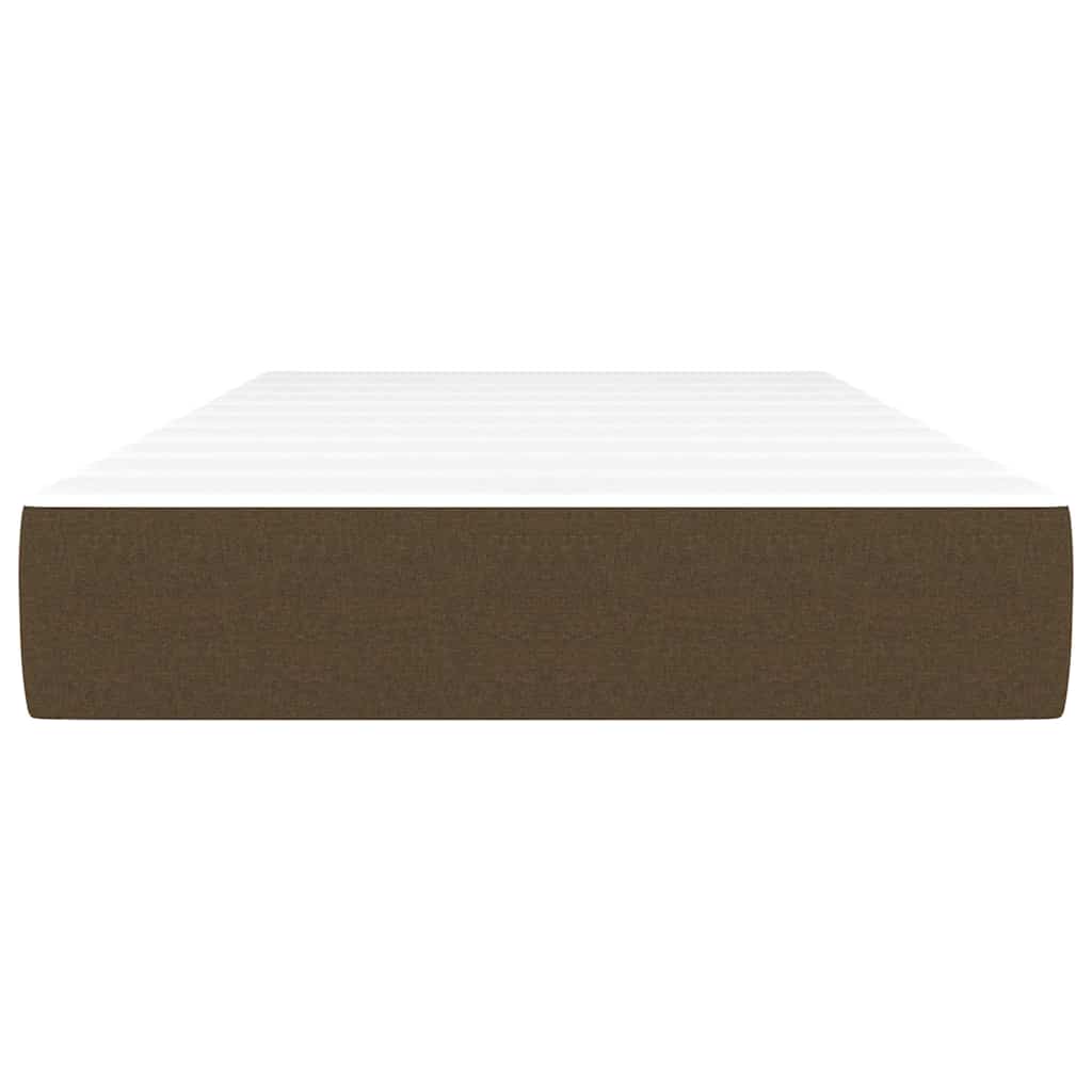 Vidaxl pocketveringmatras medium 80x200x20 cm stof donkerbruin