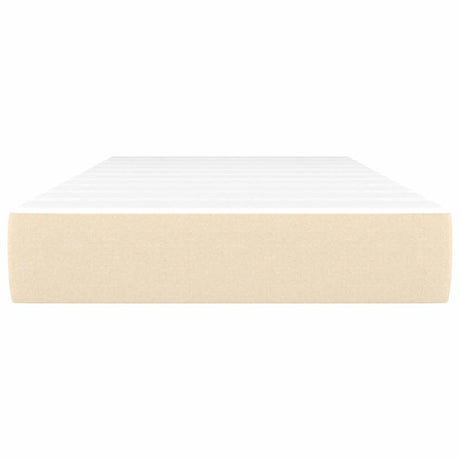 Vidaxl pocketveringmatras medium 80x200x20 cm stof crèmekleurig