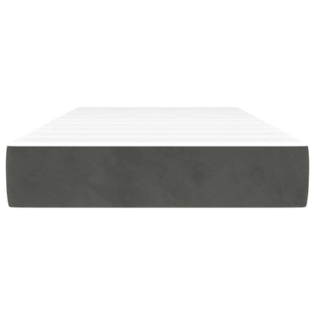 Vidaxl pocketveringmatras medium 80x200x20 cm fluweel donkergrijs