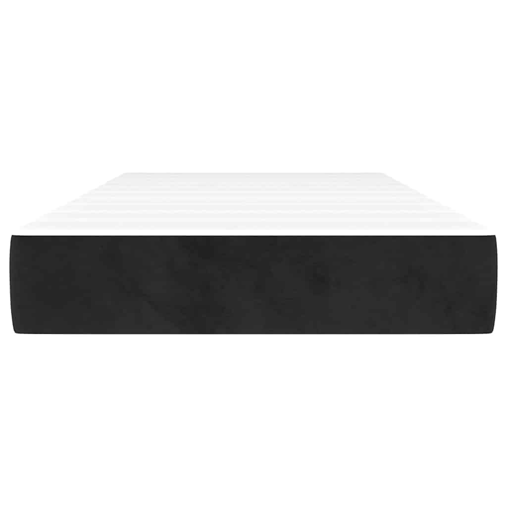 Vidaxl pocketveringmatras medium 80x200x20 cm fluweel zwart
