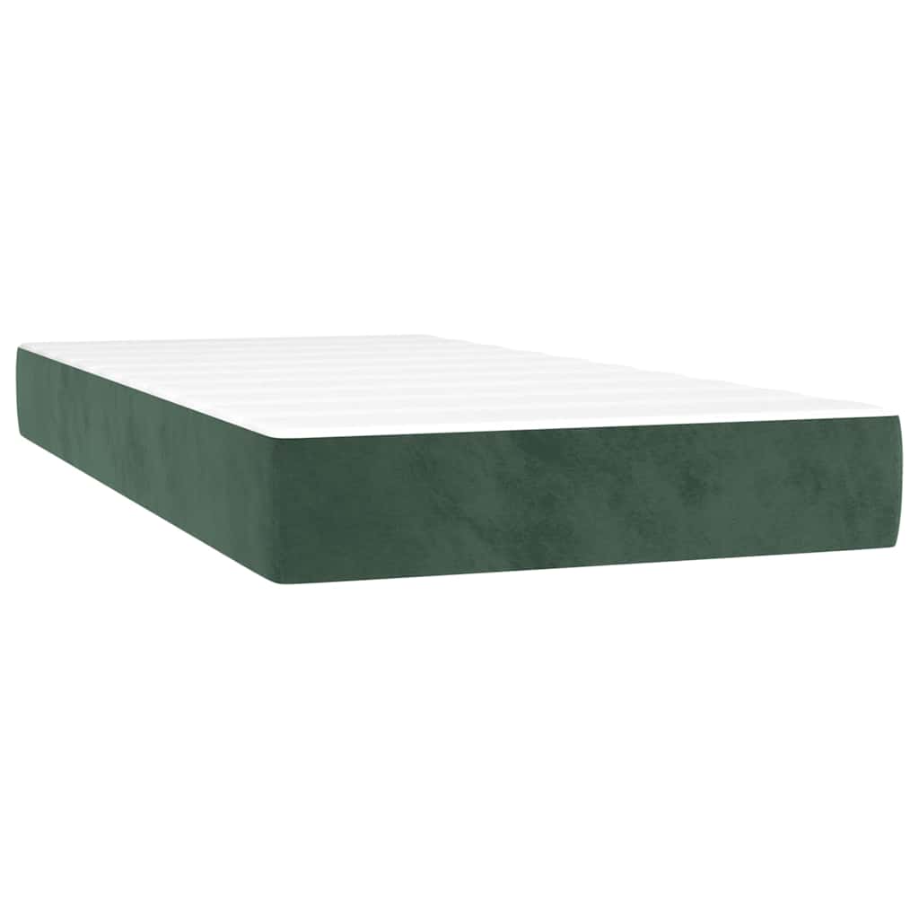 Vidaxl pocketveringmatras medium 80x200x20 cm fluweel donkergroen