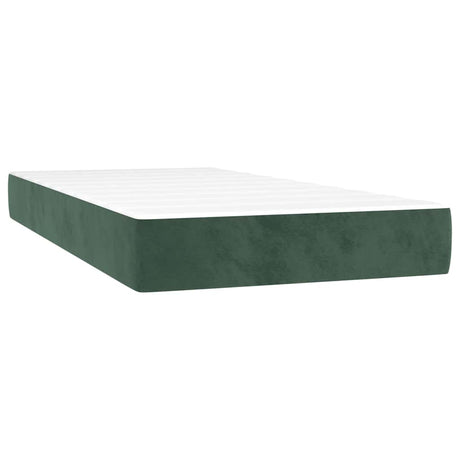 Vidaxl pocketveringmatras medium 80x200x20 cm fluweel donkergroen