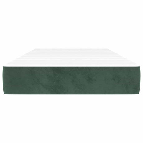 Vidaxl pocketveringmatras medium 80x200x20 cm fluweel donkergroen