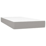 Vidaxl pocketveringmatras medium 90x190x20 cm stof lichtgrijs