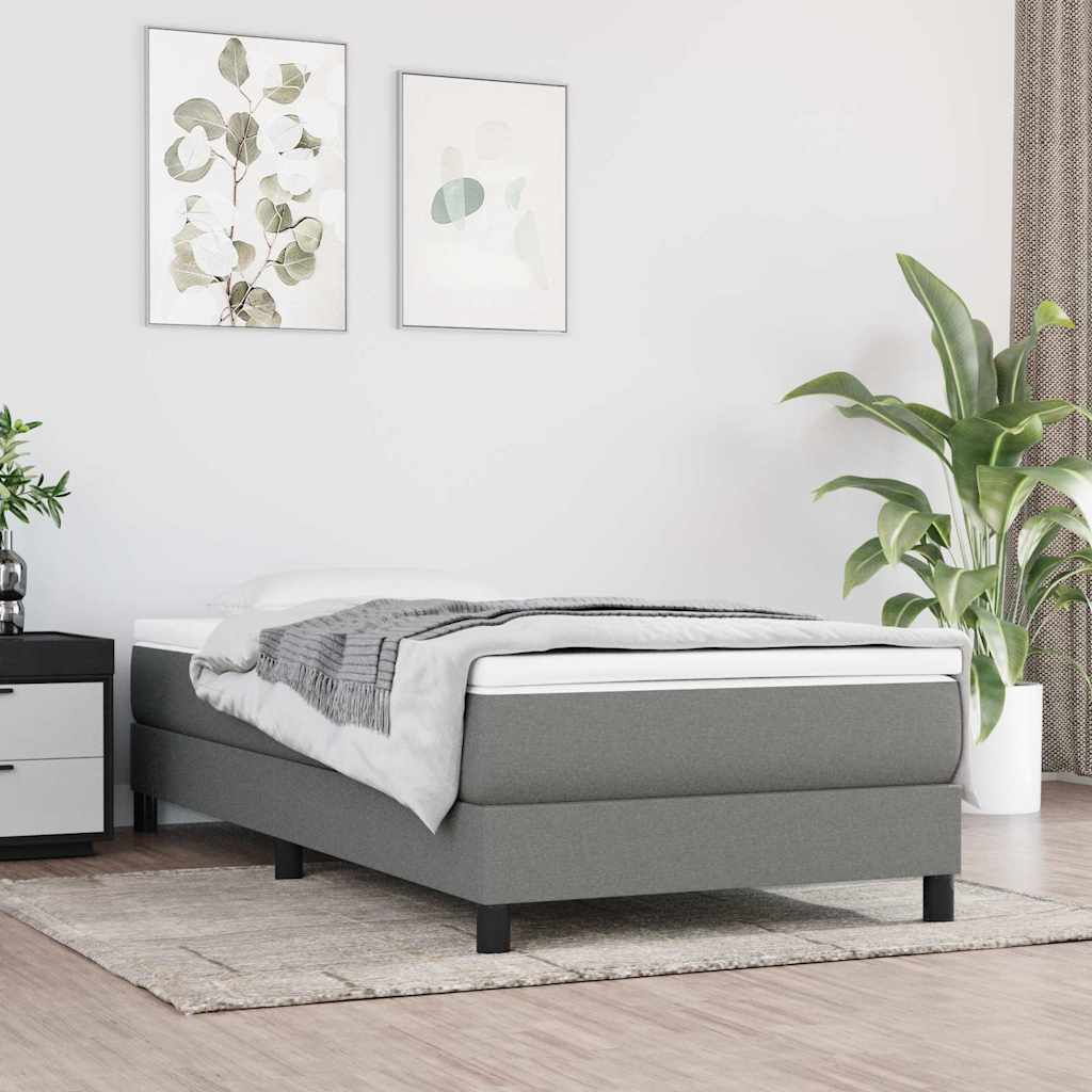 Vidaxl pocketveringmatras medium 90x190x20 cm stof donkergrijs