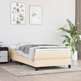 Vidaxl pocketveringmatras medium 90x190x20 cm stof crèmekleurig