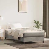 Vidaxl pocketveringmatras medium 90x190x20 cm fluweel lichtgrijs