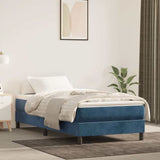 Vidaxl pocketveringmatras medium 90x190x20 cm fluweel donkerblauw