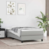Vidaxl pocketveringmatras medium 90x200x20 cm stof lichtgrijs