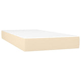 Vidaxl pocketveringmatras medium 90x200x20 cm stof crèmekleurig