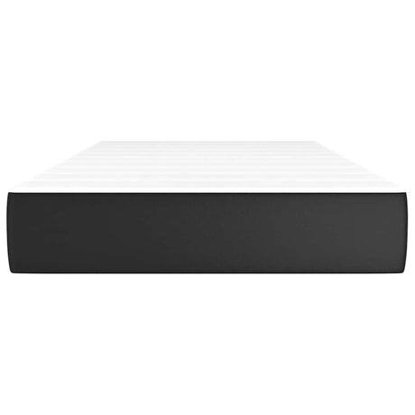 Vidaxl pocketveringmatras medium 90x200x20 cm kunstleer zwart