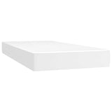 Vidaxl pocketveringmatras medium 90x200x20 cm kunstleer wit