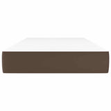 Vidaxl pocketveringmatras medium 90x200x20 cm kunstleer bruin