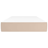 Vidaxl pocketveringmatras medium 90x200x20 cm kunstleer cappuccinokleurig